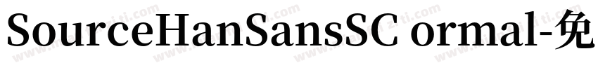 SourceHanSansSC ormal字体转换